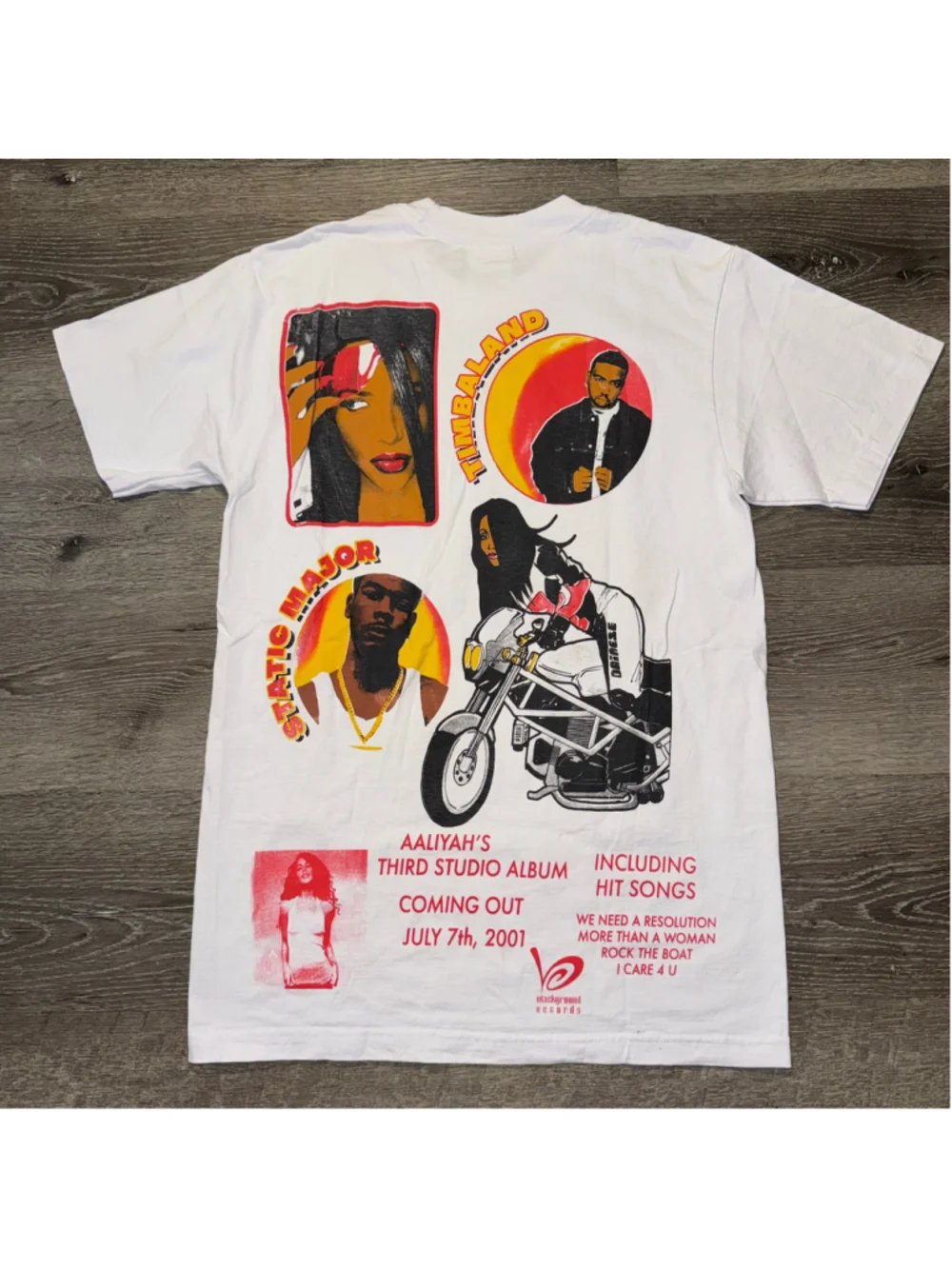 Y2k Vtg Vintage Aaliyah Aaliyah Album Graphic Short Sleeve Tee Shirt Size M